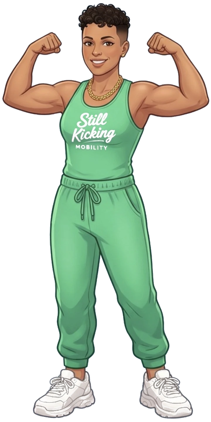 Illustration of Bri in Still Kicking activewear